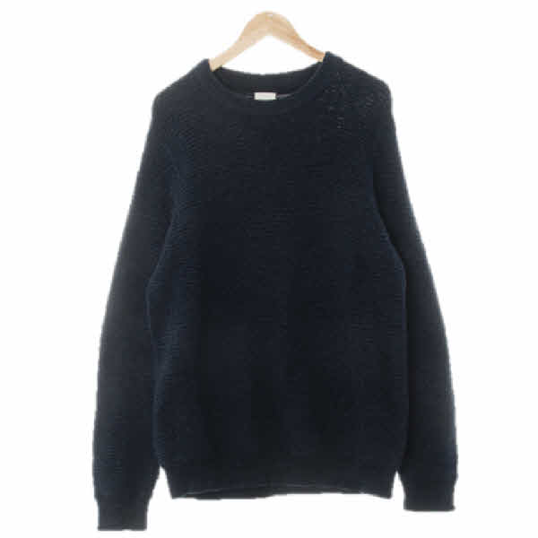 h&m 네이비 면 보카시시보리니트