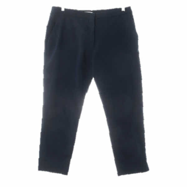 h&m 네이비 면혼방 크롭슬림핏슬랙스