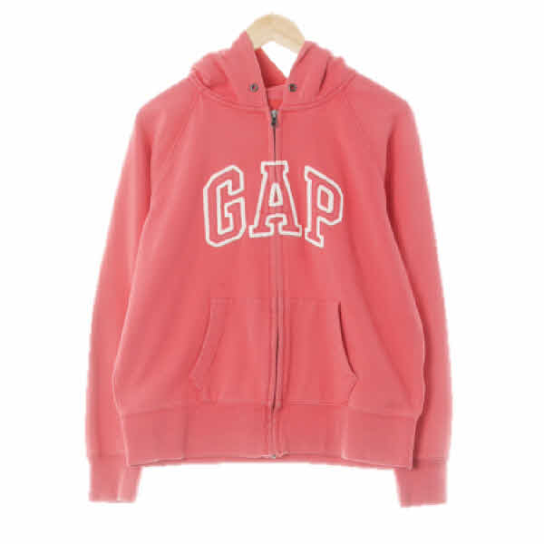 gap 핑크레모네이드 면혼방 센터쭈리로고후드집업