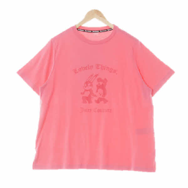 juicycouture 상그리아핑크 면 토끼베어라운드반팔티