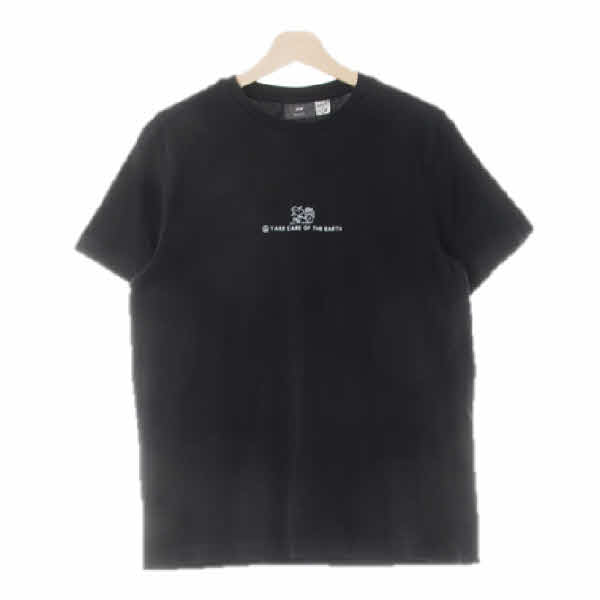 h&m 블랙 프린팅 면 스누피만화반팔티