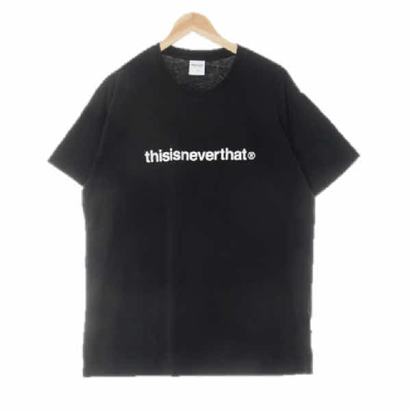thisisneverthat 블랙 면 레터링센터로고반팔티