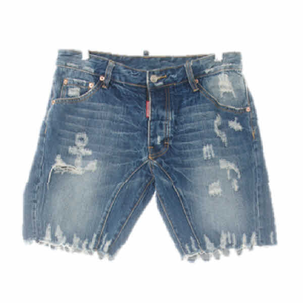 dsquared2 인디고 데님 데미지3부컷배기핏팬츠