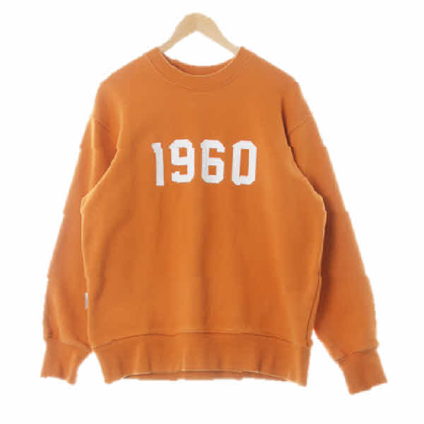 유니폼브릿지 오렌지오커 면 1960워싱스웨트셔츠