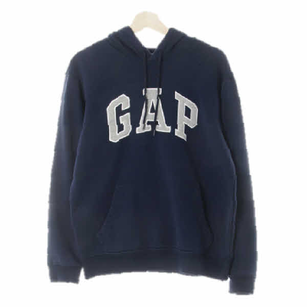 gap 네이비 면혼방 중앙로고기모후드티