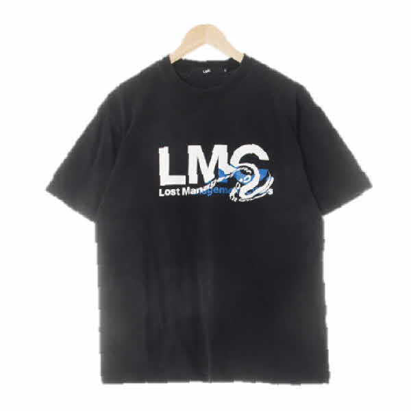 lmc 블랙 면혼방 워터빅로고라운드맨투맨