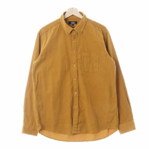 무신사스탠다드 머스터드 면 아웃포켓리브드셔츠