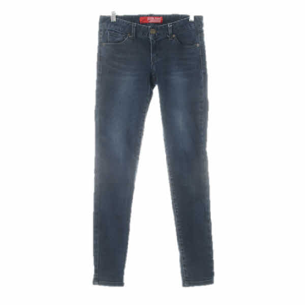 Guess 진청 데님 워시드로우라이즈스키니진
