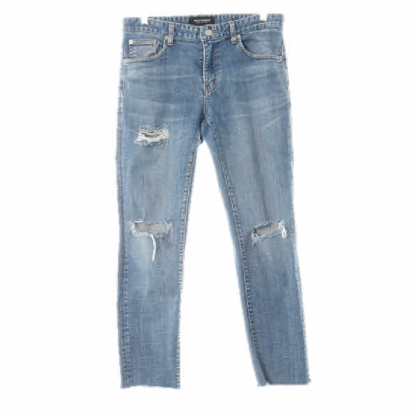 pieceworker 중청 데님 뉴크롭데미지커팅진