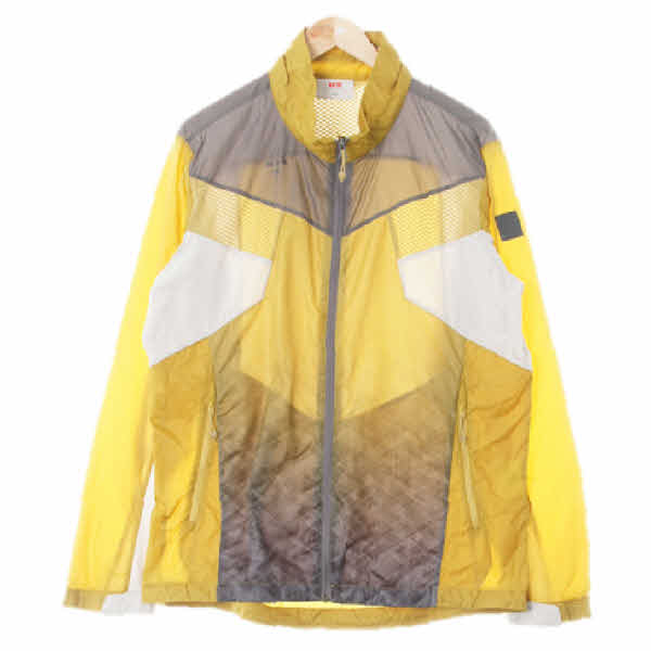 k2 겨자색라이트그레이 나일론 메쉬윈디경량점퍼