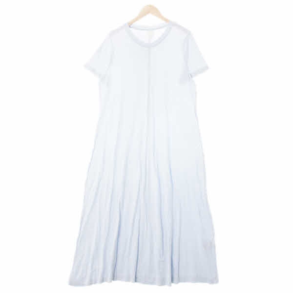 h&m 스카이블루 모달혼방 절개반소매맥시원피스
