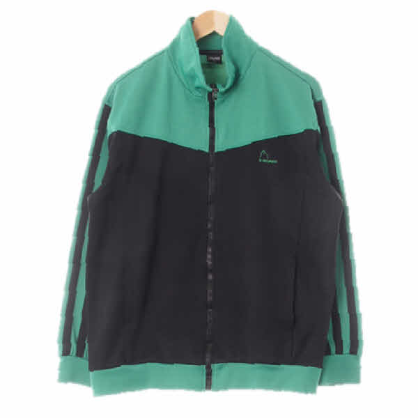 헤드 브라이트그린블랙 면혼방 투라인트레이닝집업점퍼