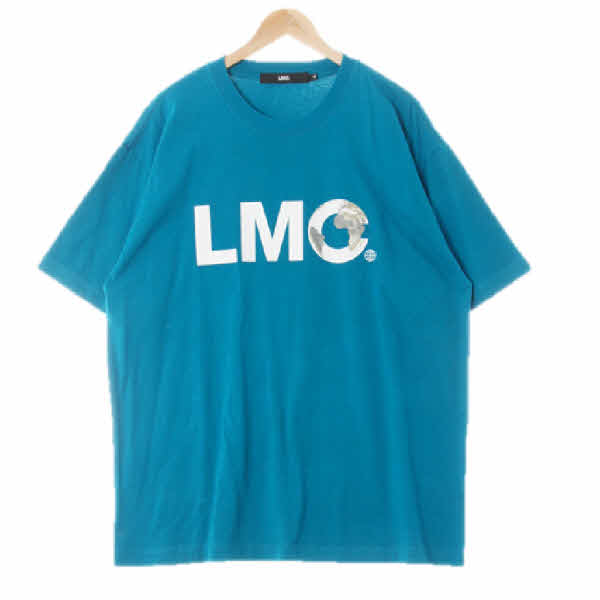 lmc 브라이트셀룰리안블루 프린팅 면 빅로고반팔티셔츠