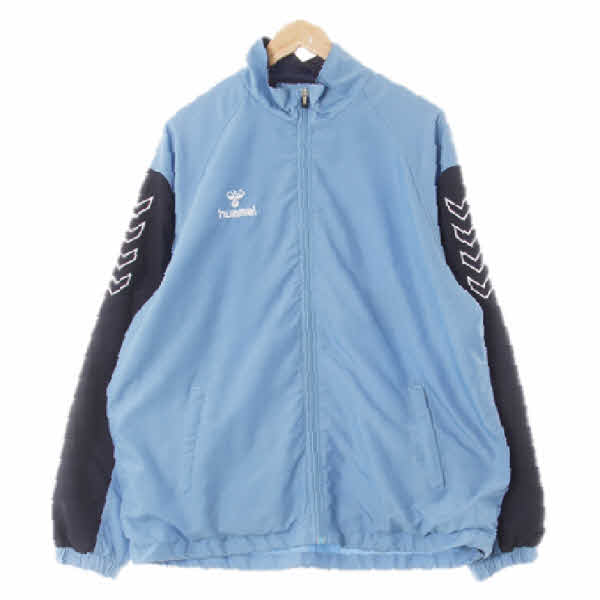 hummel 딥콘플라워블루잉크네이비 나그랑자수로고투톤점퍼