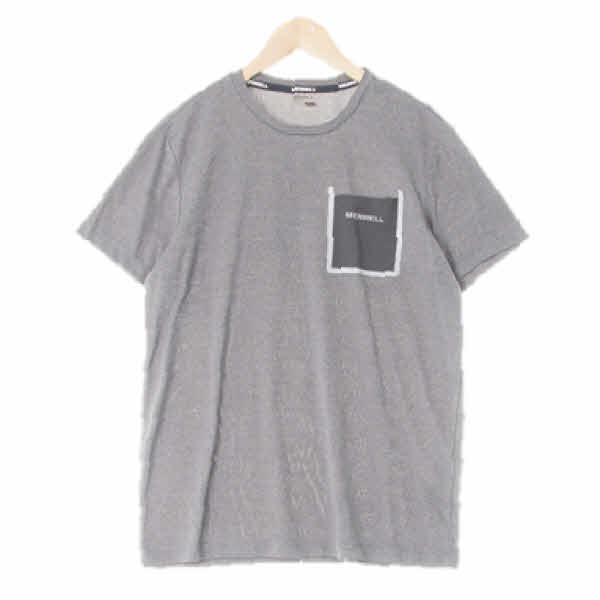 머렐 차콜 면혼방 메쉬스카치포켓라운드멀티반팔티
