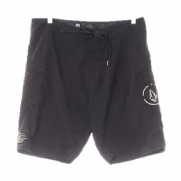 volcom 블랙 하와이패치스윔하프팬츠