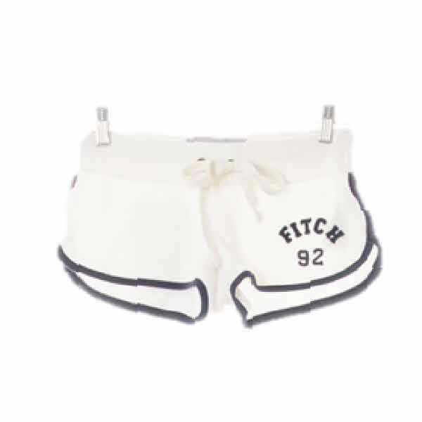 아베크롬비 화이트 면혼방 패치웜링거숏팬츠