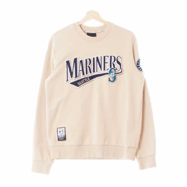 MLB 샌드베이지 면혼방 MARINERS크루넥맨투맨