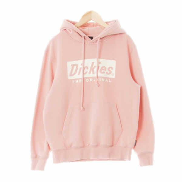 디키즈 로맨스로즈핑크 프린팅 면혼방 박스텍스트스웨트후드티