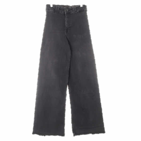 자라 다크그레이 데님 워싱하이웨스트커팅플레어진