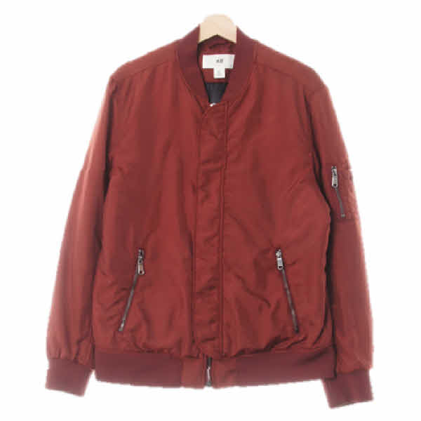 h&m 브릭레드브라운 노카라숏글로시블루종