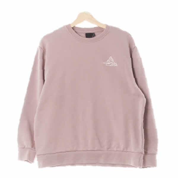 h&m 모브섀도우퍼플 면 미니멀자수맨투맨