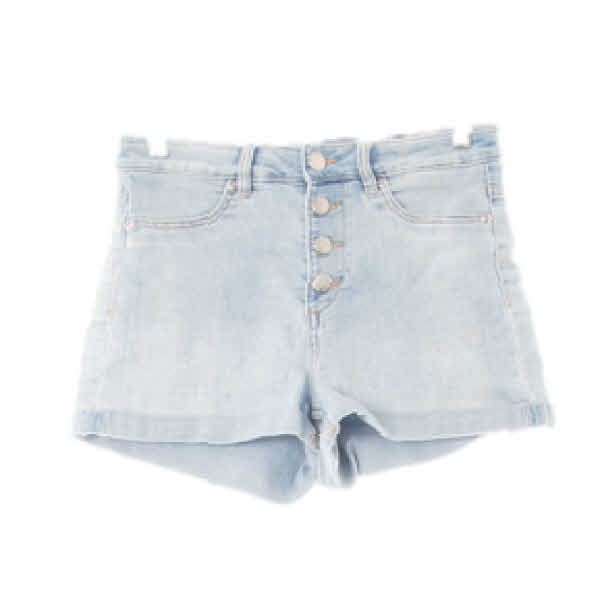 h&m 연청 데님 카브라하이텐션버튼숏진