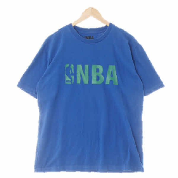 NBA 블루 면 그린빅로고라운드반팔티
