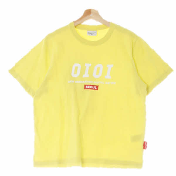 oioi 옐로우 면 빅로고라운드반팔티