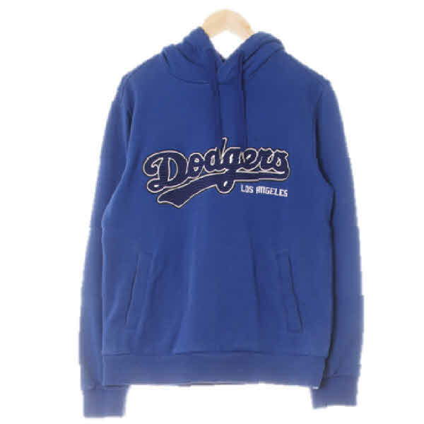 MLB 블루 면혼방 빅로고다저스후드티