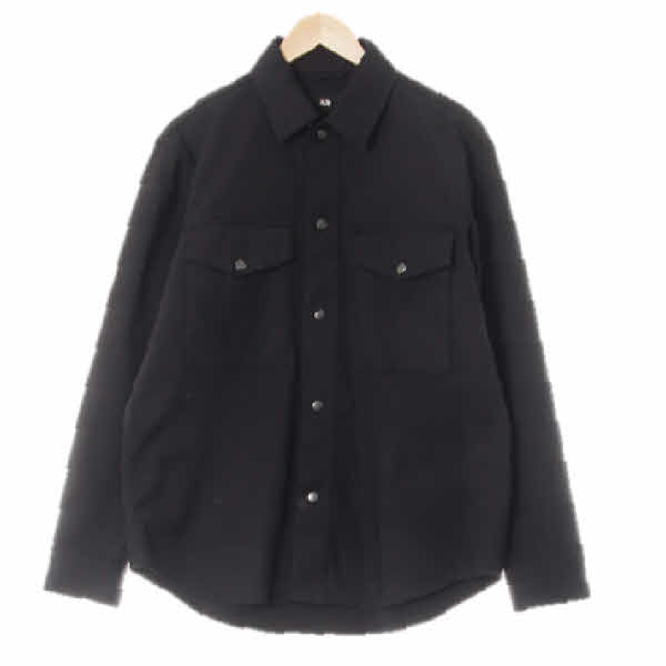 h&m 블랙 면혼방 모던빅포켓셔츠형자켓