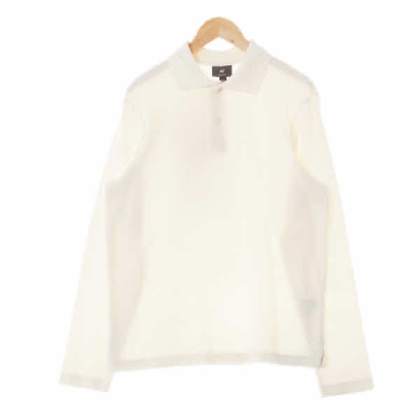 h&m 아이보리 면혼방 와이드카라니트