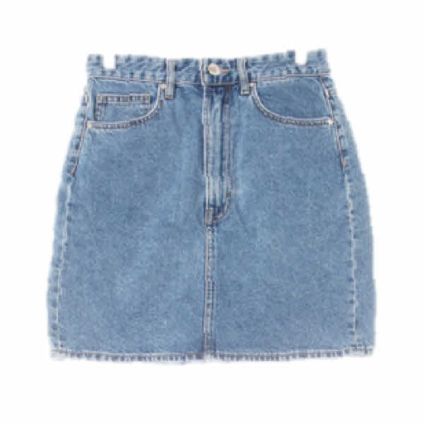 h&m 중청 데님 워싱h라인청스커트
