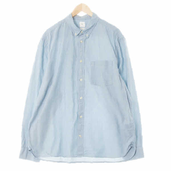 h&m 블루그레나이트 면 솔리드셔츠