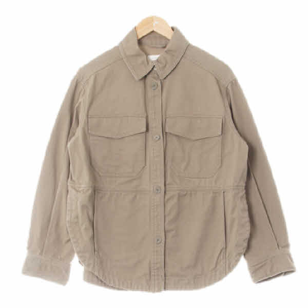 h&m 베이지 면 플랩포켓워싱재킷