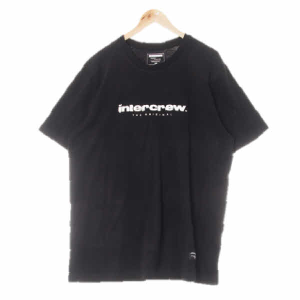 intercrew 블랙 면 컴포트핏라운드반팔티