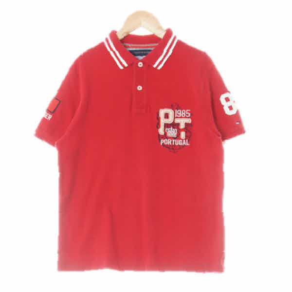 타미힐피거 오로라레드 면혼방 1985포르투갈반팔카라티 