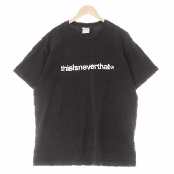 thisisneverthat 더스티블랙 면혼방 빅로고라운드반팔티