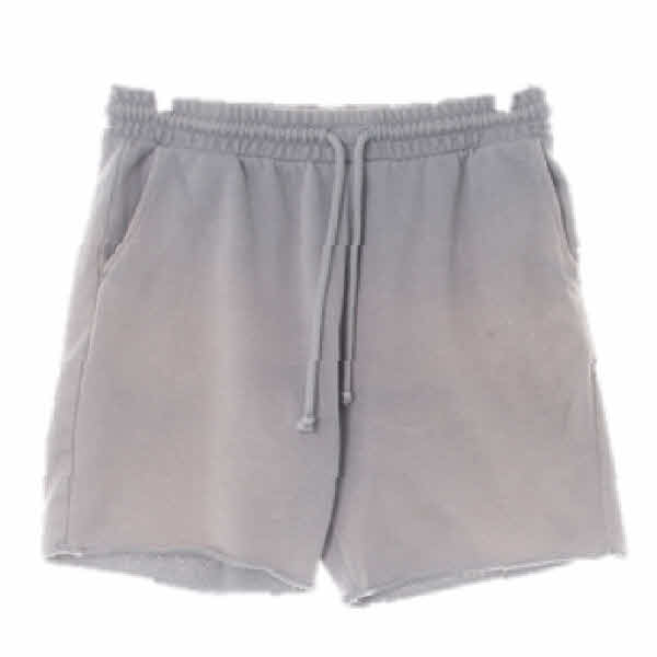 H&M 빈티지더스티차콜 면혼방 컷팅레귤러핏하프트레이닝팬츠