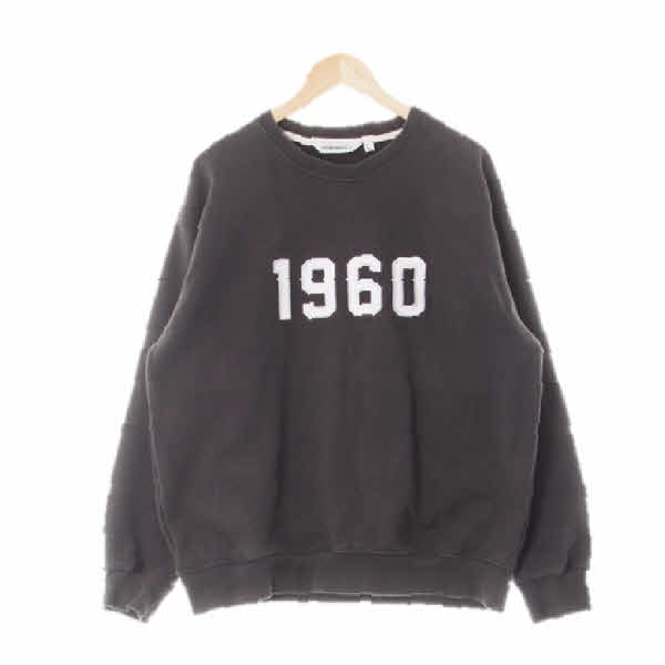 유니폼브릿지 차콜 면 1960워싱루즈맨투맨