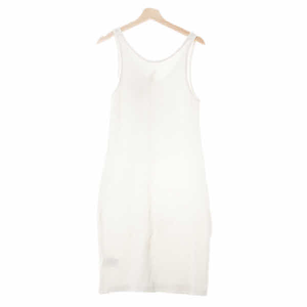 h&m 화이트 면 유넥니트민소매롱원피스