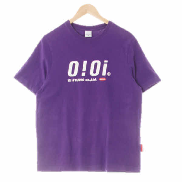 oioi 퍼플 프린팅 면 서울심볼로고반팔티