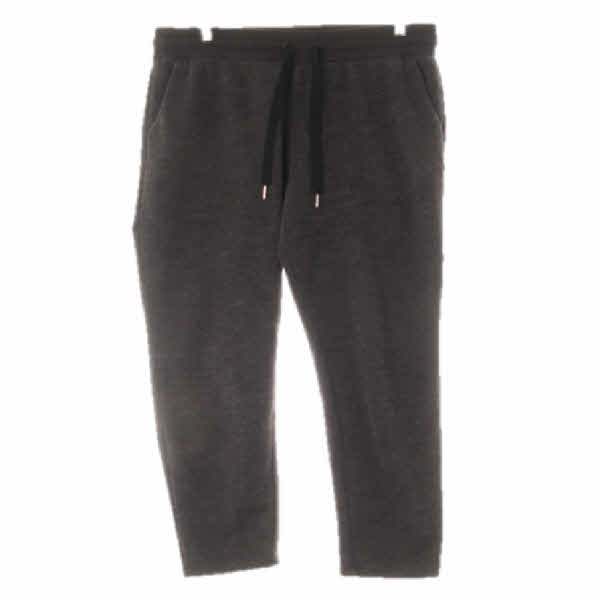 h&m 다크멜란지그레이 면혼방 트레이닝크롭기모팬츠