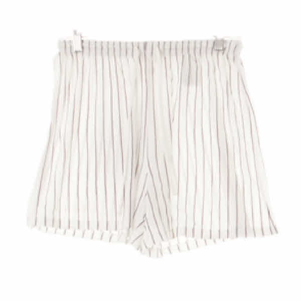 h&m 화이트다크네이비 스트라이프 비스코스혼방 베이직라이트숏츠