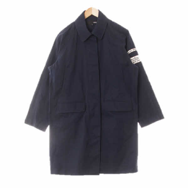 mixxo 네이비 면 레터링와펜레글런트렌치코트