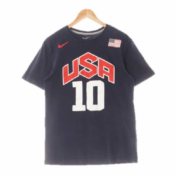 나이키 네이비 프린팅 면 USA10반팔티