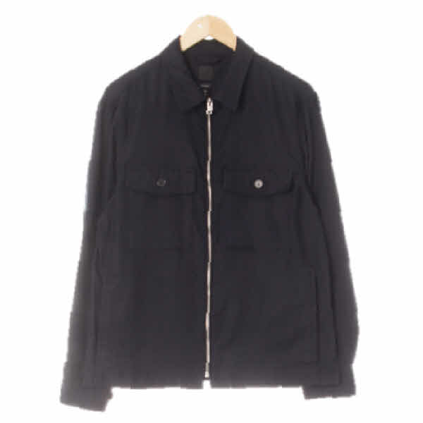 h&m 네이비 비스코스혼방 포켓긴팔집업점퍼