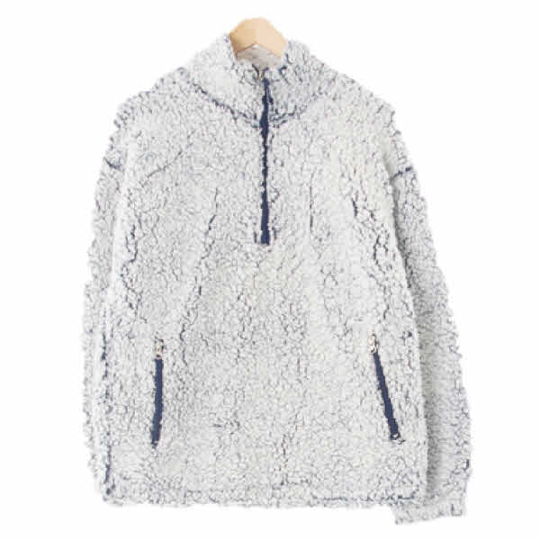 Forever21 인디고화이트 하프집업플리스긴팔티