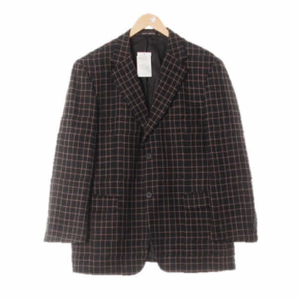 Charles manhattan 다크그레이 체크 울혼방 패디드투버튼블레이저