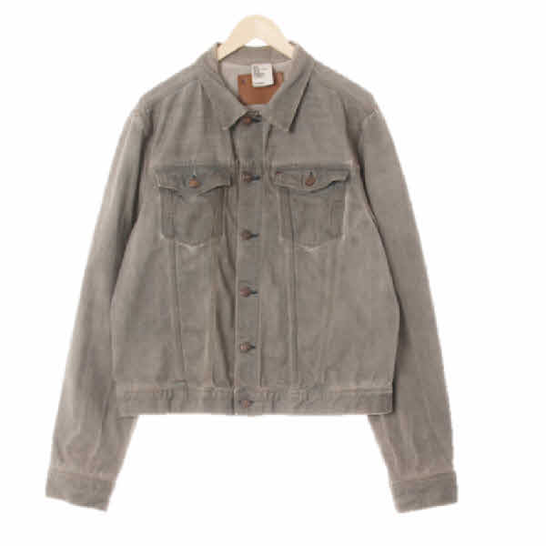 h&m 빈티지딥그레이 면 더티워싱청자켓